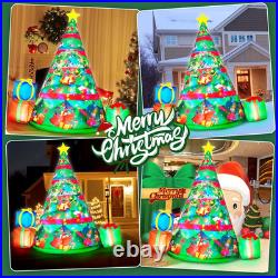 7FT Christmas Inflatables Tree 2025 NEW 360 Rotating LED Outdoor Decoration