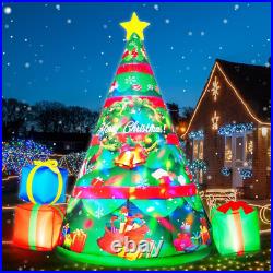 7FT Christmas Inflatables Tree 2025 NEW 360 Rotating LED Outdoor Decoration