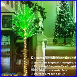 7FT LED Lighted Palm Trees for outside Patio, Artificial Palm Trees with Light