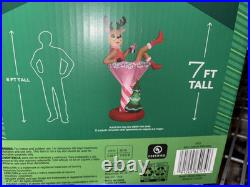 7FT Lighted Reindeer in Pink Cocktail Inflatable Christmas Yard Decor nib 2025