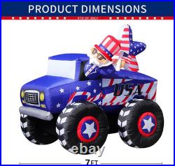 7FT Patriotic Independence Day 4Th of July Memorial Day Inflatable Outdoor Decor