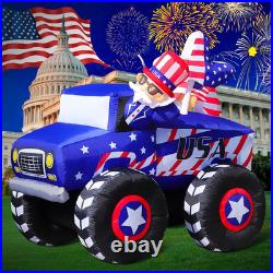 7FT Patriotic Independence Day 4Th of July Memorial Day Inflatable Outdoor Decor