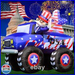 7FT Patriotic Independence Day 4th of July Memorial Day Inflatable Outdoor De 7FT Patriotic Independence Day 4th of July Memorial Day Inflatable Outdoor De