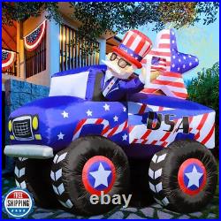 7FT Patriotic Independence Day 4th of July Memorial Day Inflatable Outdoor De 7FT Patriotic Independence Day 4th of July Memorial Day Inflatable Outdoor De