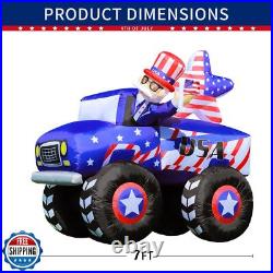 7FT Patriotic Independence Day 4th of July Memorial Day Inflatable Outdoor De 7FT Patriotic Independence Day 4th of July Memorial Day Inflatable Outdoor De