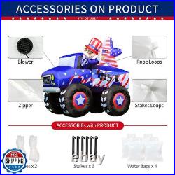7FT Patriotic Independence Day 4th of July Memorial Day Inflatable Outdoor De 7FT Patriotic Independence Day 4th of July Memorial Day Inflatable Outdoor De