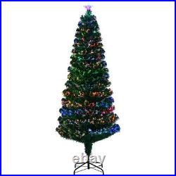 7FT Pre-lit Christmas Tree Artificial Fiber Optic Xmas Trees with Lighted Top Star 7FT Pre-lit Christmas Tree Artificial Fiber Optic Xmas Trees with Lighted Top Star