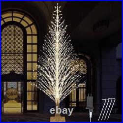 7FT Prelit Birch Tree 1000 LED Warm White Twinkle Lights Indoor Outdoor Xmas NEW