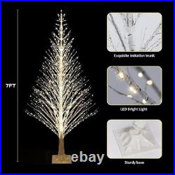 7FT Prelit Birch Tree 1000 LED Warm White Twinkle Lights Indoor Outdoor Xmas NEW