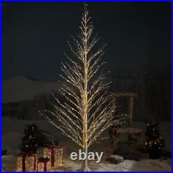 7FT Prelit Birch Tree 1000 LED Warm White Twinkle Lights Indoor Outdoor Xmas NEW