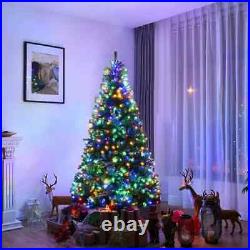 7Ft Pre-Lit Artificial Christmas Tree Hinged 500 LED CM20680