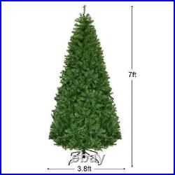 7Ft Pre-Lit Artificial Christmas Tree Hinged 500 LED CM20680