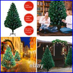 7Ft Pre Lit Fiber Optic Christmas Tree Xmas With LED Lights & Top Star & Stand 7Ft Pre Lit Fiber Optic Christmas Tree Xmas With LED Lights & Top Star & Stand