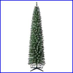 7Ft Pre-Lit Pencil Fir Artificial Christmas Tree with 300 Clear Lights US SHIP