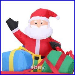 7.2ft Long Christmas Inflatable Santa on Red Sleigh LED Lighted Blow-up Yard Dec 7.2ft Long Christmas Inflatable Santa on Red Sleigh LED Lighted Blow-up Yard Dec