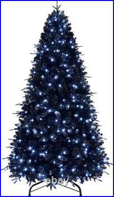 7.5FT Black Prelit Halloween Artificial Christmas Tree 2156 Branch Tip 500 Light 7.5FT Black Prelit Halloween Artificial Christmas Tree 2156 Branch Tip 500 Light