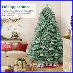 7.5FT Blue Spruce Artificial Christmas Tree Full Xmas Tree with 2908 PE&PVC Tips