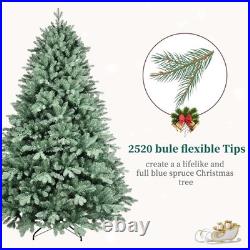 7.5FT Blue Spruce Artificial Christmas Tree Full Xmas Tree with 2908 PE&PVC Tips
