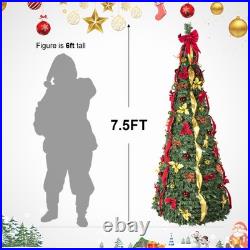 7.5FT Pop-Up Christmas Tree with 200 Warm White UL Lights Pre-Decorated 7.5FT Pop-Up Christmas Tree with 200 Warm White UL Lights Pre-Decorated