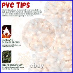 7.5FT Prelit White Artificial Christmas Tree with 450 Light 1240 Tip Home Decore 7.5FT Prelit White Artificial Christmas Tree with 450 Light 1240 Tip Home Decore