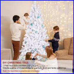 7.5FT Prelit White Artificial Christmas Tree with 450 Light 1240 Tip Home Decore 7.5FT Prelit White Artificial Christmas Tree with 450 Light 1240 Tip Home Decore