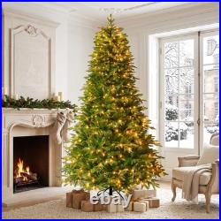 7.5FT Premium Life-Like Full Flocked Christmas Tree with Sturdy Metal Stand
