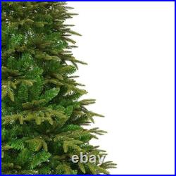 7.5FT Premium Life-Like Full Flocked Christmas Tree with Sturdy Metal Stand