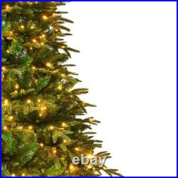 7.5FT Premium Life-Like Full Flocked Christmas Tree with Sturdy Metal Stand
