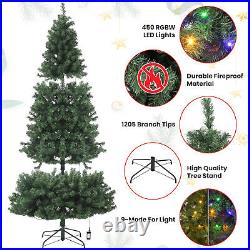 7.5FT Premium Spruce Artificial Holiday Christmas Tree for Home Office Party