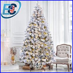 7.5FT Snow Flocked Christmas Tree with 500 LED Warm Light for Home Outdoor Decor 7.5FT Snow Flocked Christmas Tree with 500 LED Warm Light for Home Outdoor Decor