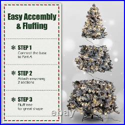 7.5FT Snow Flocked Christmas Tree with 500 LED Warm Light for Home Outdoor Decor 7.5FT Snow Flocked Christmas Tree with 500 LED Warm Light for Home Outdoor Decor