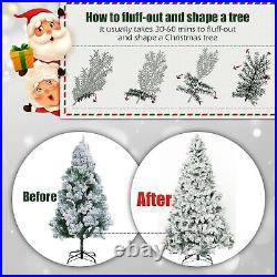 7.5FT Snow Flocked Christmas Tree with 500 LED Warm Light for Home Outdoor Decor 7.5FT Snow Flocked Christmas Tree with 500 LED Warm Light for Home Outdoor Decor