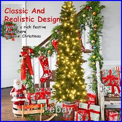 7.5Ft Christmas Tree Fiber Optic Pre-Lit Xmas Tree with LED Lights Christmas 7.5Ft Christmas Tree Fiber Optic Pre-Lit Xmas Tree with LED Lights Christmas