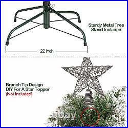 7.5Ft Pre-Lit Artificial Christmas Tree WithIncandescent Warm White Lights, Snow 7.5Ft Pre-Lit Artificial Christmas Tree WithIncandescent Warm White Lights, Snow