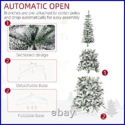 7.5' Artificial White Flocked Christmas Tree Pencil Tree for Holiday Home Décor 7.5' Artificial White Flocked Christmas Tree Pencil Tree for Holiday Home Décor