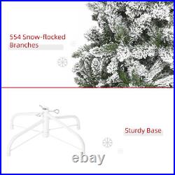 7.5' Artificial White Flocked Christmas Tree Pencil Tree for Holiday Home Décor 7.5' Artificial White Flocked Christmas Tree Pencil Tree for Holiday Home Décor