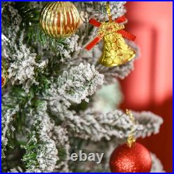7.5' Artificial White Flocked Christmas Tree Pencil Tree for Holiday Home Décor 7.5' Artificial White Flocked Christmas Tree Pencil Tree for Holiday Home Décor