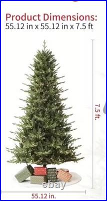 7.5 FEET Artificial Christmas Tree Fraser Fir PRE LIT with tree stand