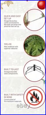 7.5 FEET Artificial Christmas Tree Fraser Fir PRE LIT with tree stand