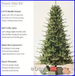 7.5 FEET Artificial Christmas Tree Fraser Fir PRE LIT with tree stand