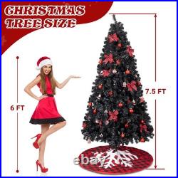 7.5 FT Christmas Tree with350 Warm White LED Lights & Tree Skirt for Holiday Party