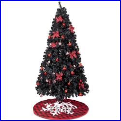 7.5 FT Christmas Tree with350 Warm White LED Lights & Tree Skirt for Holiday Party