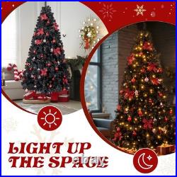 7.5 FT Christmas Tree with350 Warm White LED Lights & Tree Skirt for Holiday Party
