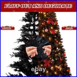 7.5 FT Christmas Tree with350 Warm White LED Lights & Tree Skirt for Holiday Party