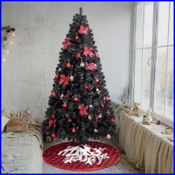 7.5 FT Christmas Tree with350 Warm White LED Lights & Tree Skirt for Holiday Party