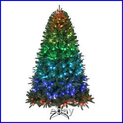 7.5 FT Pre-lit Artificial Christmas Tree APP Controlled Xmas Tree Hinged Branch 7.5 FT Pre-lit Artificial Christmas Tree APP Controlled Xmas Tree Hinged Branch