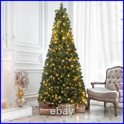 7.5 FT Pre-lit Artificial Pre-lit Christmas Tree with 400 LED Lights Xmas Decor