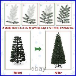 7.5 FT Pre-lit Artificial Pre-lit Christmas Tree with 400 LED Lights Xmas Decor