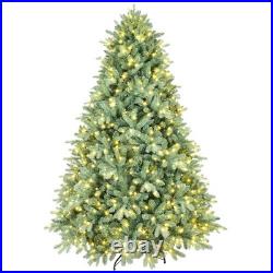 7.5 FT Prelit Artificial Christmas Tree Blue Spruce Xmas Tree Holiday Home Decor