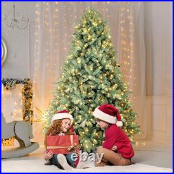7.5 FT Prelit Artificial Christmas Tree Blue Spruce Xmas Tree Holiday Home Decor